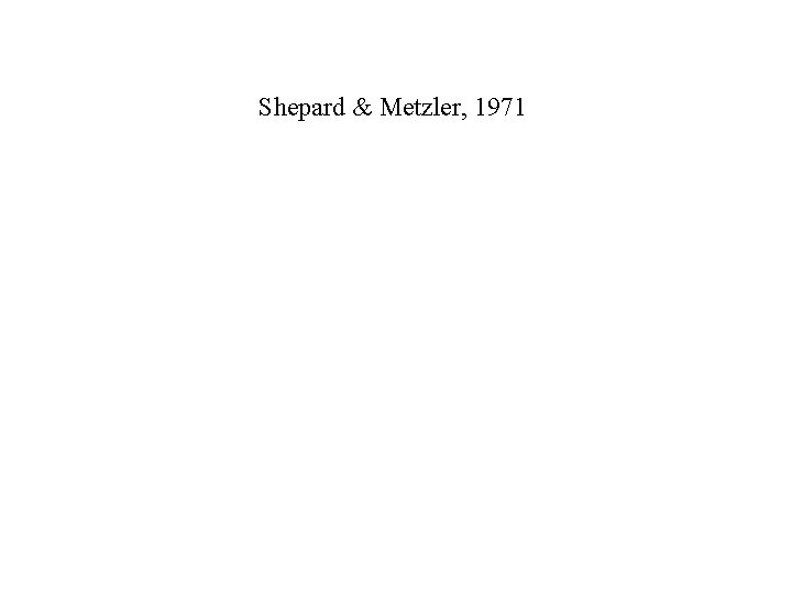 Shepard & Metzler, 1971 