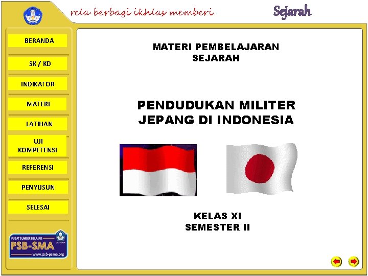 rela berbagi ikhlas memberi BERANDA SK / KD Sejarah MATERI PEMBELAJARAN SEJARAH INDIKATOR MATERI