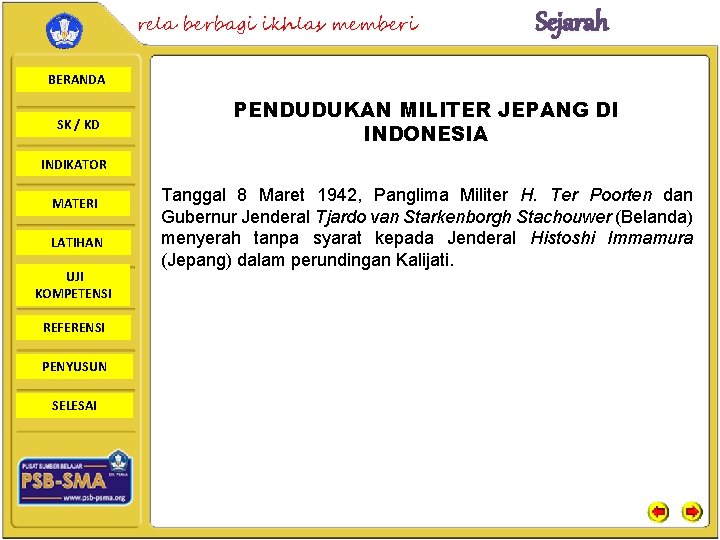 rela berbagi ikhlas memberi Sejarah BERANDA SK / KD PENDUDUKAN MILITER JEPANG DI INDONESIA