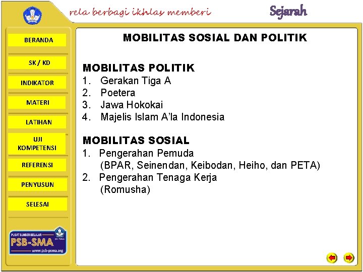 rela berbagi ikhlas memberi BERANDA SK / KD INDIKATOR MATERI LATIHAN UJI KOMPETENSI REFERENSI