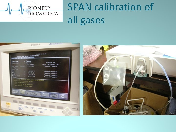 SPAN calibration of all gases 