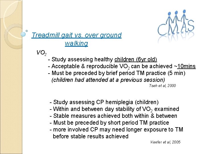 Treadmill gait vs. over ground walking VO 2 - Study assessing healthy children (6