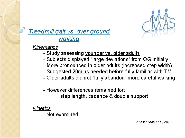 Treadmill gait vs. over ground walking Kinematics - Study assessing younger vs. older adults