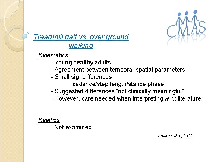 Treadmill gait vs. over ground walking Kinematics - Young healthy adults - Agreement between