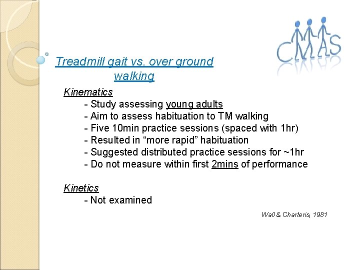 Treadmill gait vs. over ground walking Kinematics - Study assessing young adults - Aim