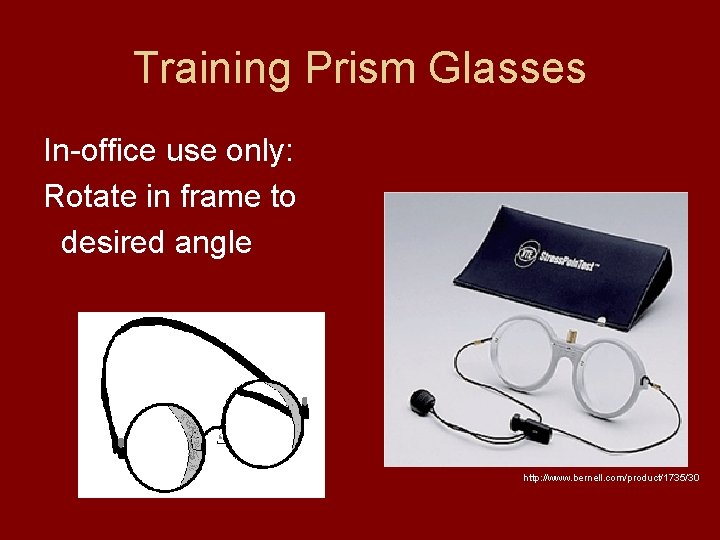 Rehabilitation of visual field loss Use of yoked