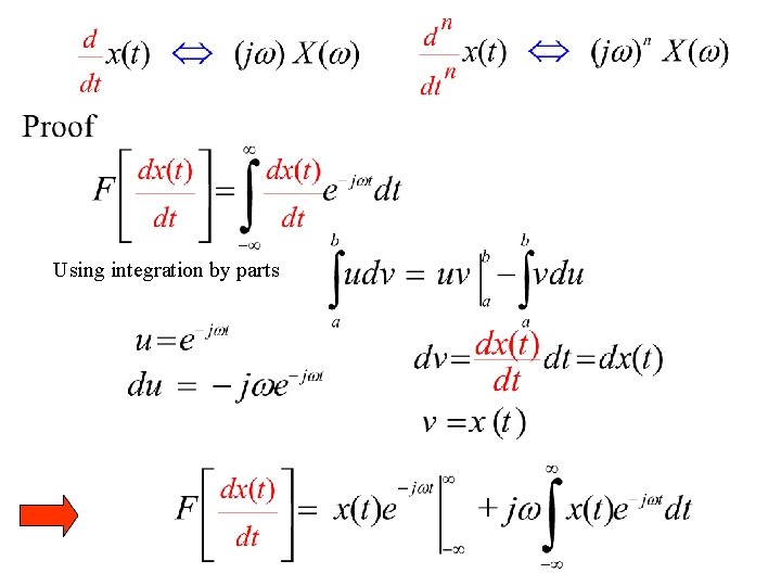 Using integration by parts 