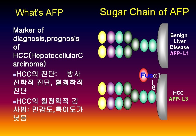 What’s AFP Marker of diagnosis, prognosis of HCC(Hepatocellular. C arcinoma) n. HCC의 진단: 방사