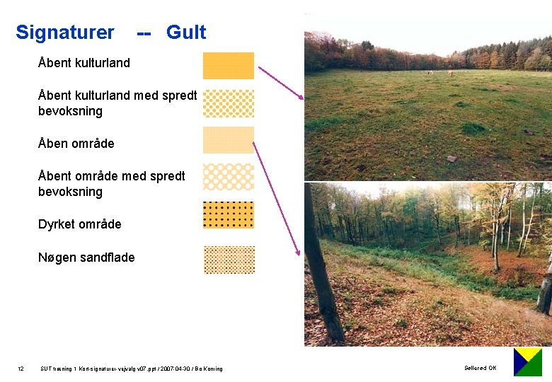 Signaturer -- Gult Åbent kulturland med spredt bevoksning Åben område Åbent område med spredt