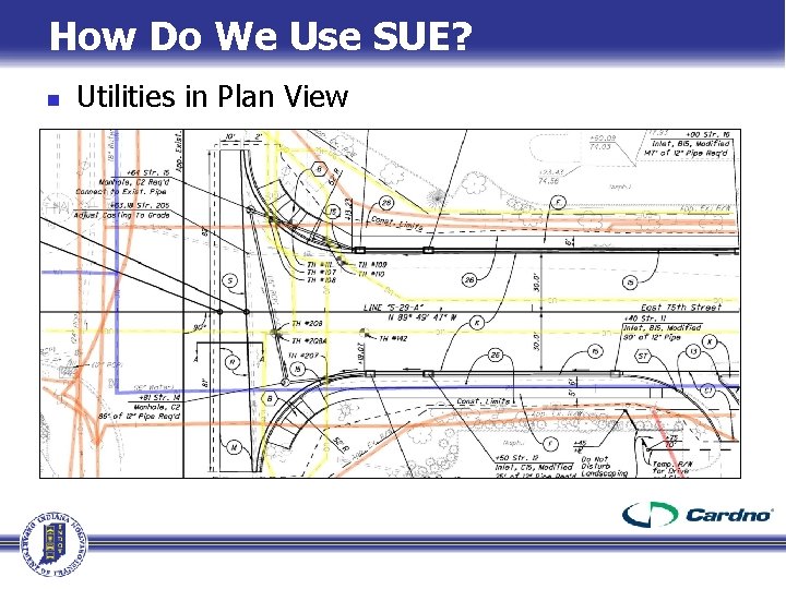 How Do We Use SUE? n Utilities in Plan View How Do We Use SUE? n Utilities in Plan View