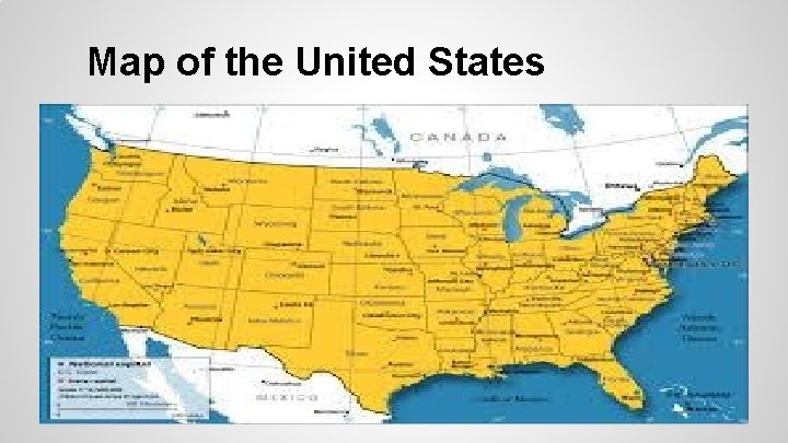 Map of the United States 