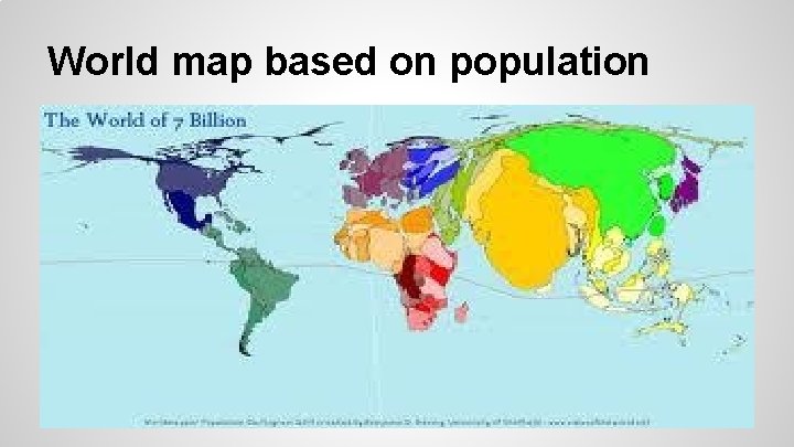 World map based on population 