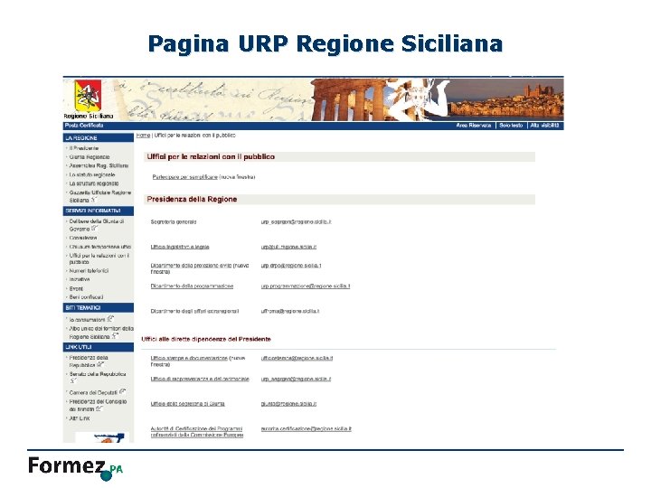 Pagina URP Regione Siciliana 