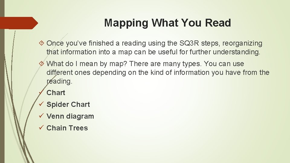 Mapping What You Read Once you’ve finished a reading using the SQ 3 R Mapping What You Read Once you’ve finished a reading using the SQ 3 R