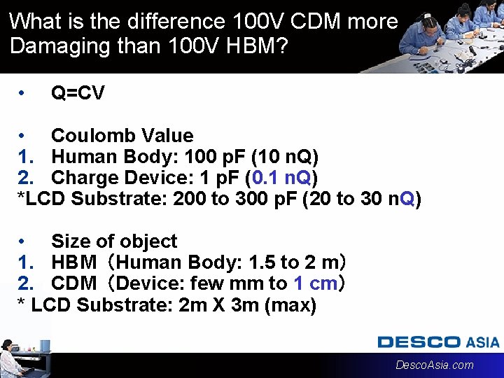 What is the difference 100 V CDM more Damaging than 100 V HBM? •