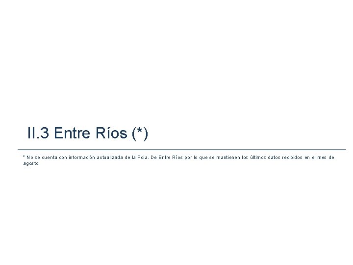 II. 3 Entre Ríos (*) * No se cuenta con información actualizada de la