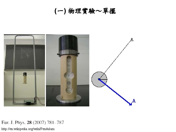 (一) 物理實驗～單擺 http: //en. wikipedia. org/wiki/Pendulum 