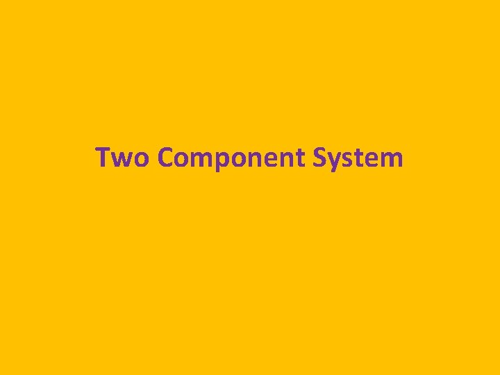 Two Component System 