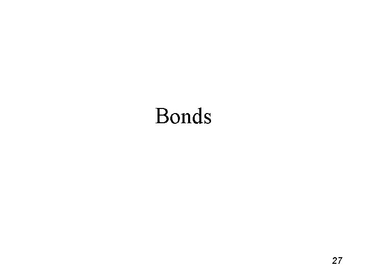 Bonds 27 