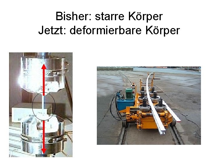 Bisher: starre Körper Jetzt: deformierbare Körper 