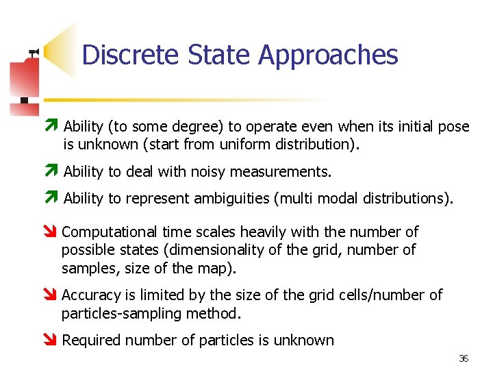 Discrete State Approaches ì Ability (to some degree) to operate even when its initial