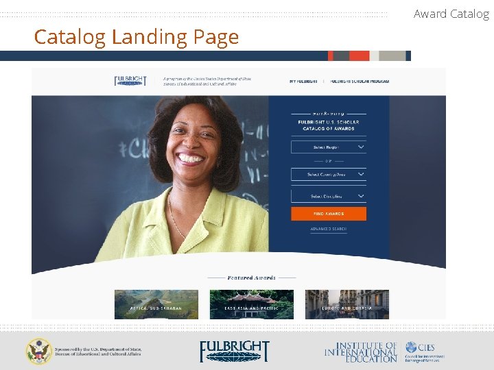 Award Catalog Landing Page 