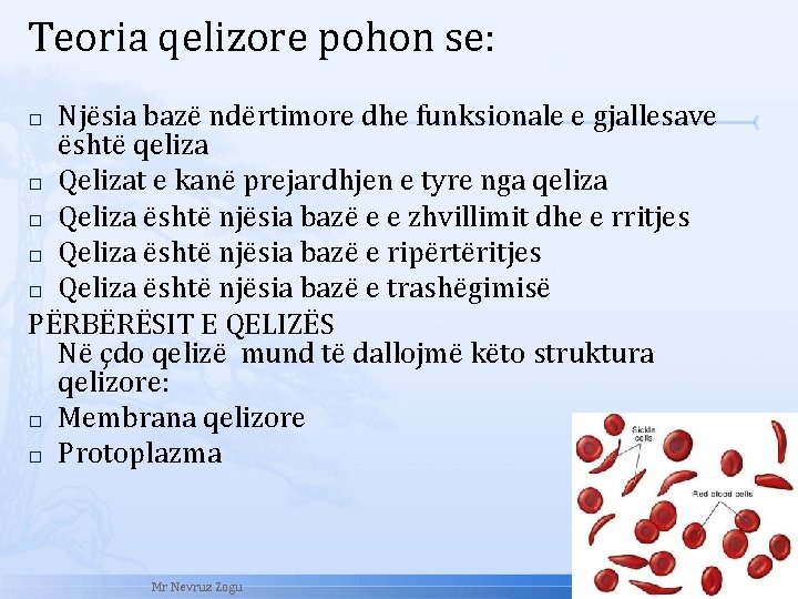 Teoria qelizore pohon se: Njësia bazë ndërtimore dhe funksionale e gjallesave është qeliza �