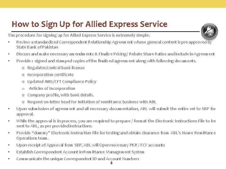 How to Sign Up for Allied Express Service The procedure for signing up for