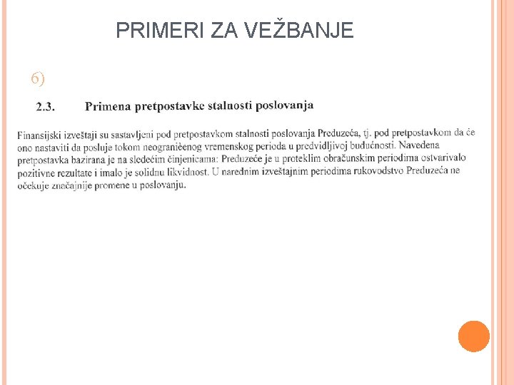 PRIMERI ZA VEŽBANJE 6) 