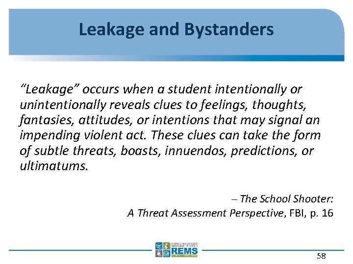 Leakage and Bystanders “Leakage” occurs when a student intentionally or unintentionally reveals clues to