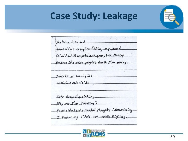 Case Study: Leakage 59 