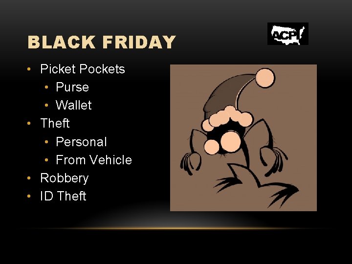 BLACK FRIDAY • Picket Pockets • Purse • Wallet • Theft • Personal •