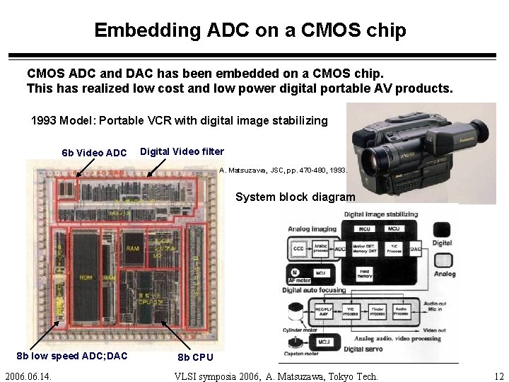 Embedding ADC on a CMOS chip CMOS ADC and DAC has been embedded on
