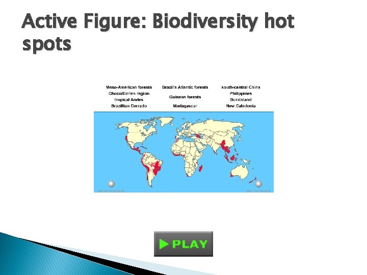 Active Figure: Biodiversity hot spots 