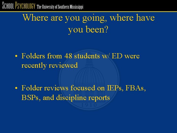 Where are you going, where have you been? • Folders from 48 students w/