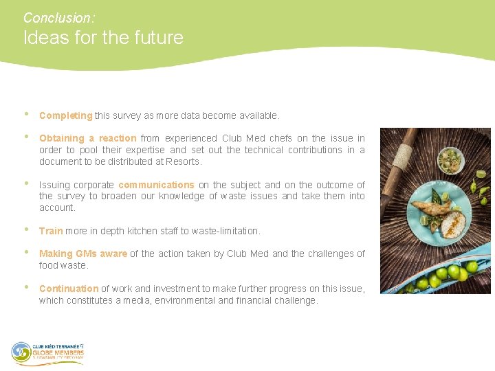 Conclusion: Ideas for the future • Completing this survey as more data become available.