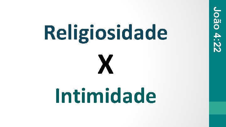 X Intimidade João 4: 22 Religiosidade 