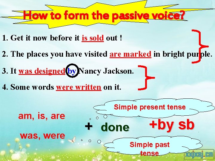 How to form the passive voice? 1. Get it now before it is sold