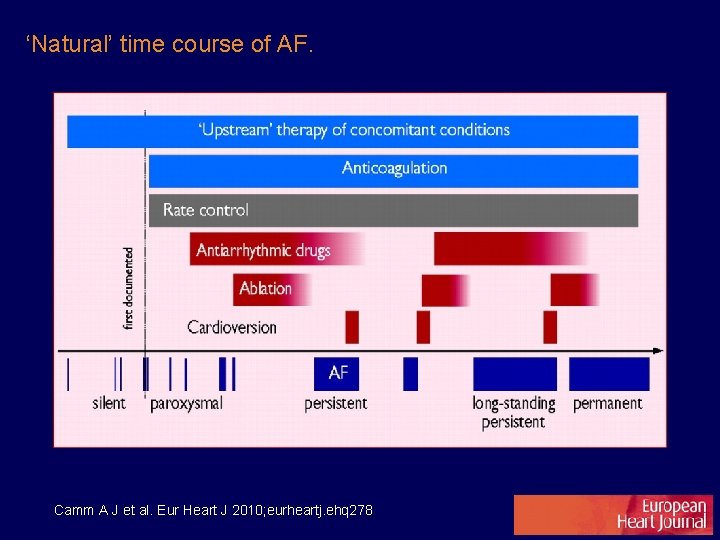 ‘Natural’ time course of AF. Camm A J et al. Eur Heart J 2010;