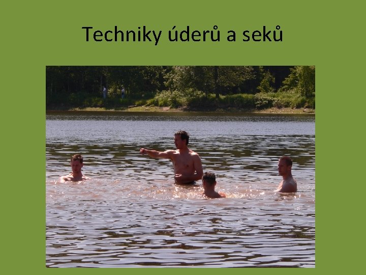 Techniky úderů a seků 