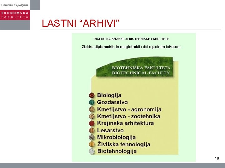LASTNI “ARHIVI” 10 