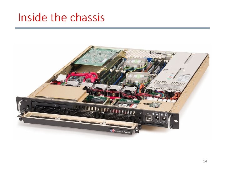 Inside the chassis 14 