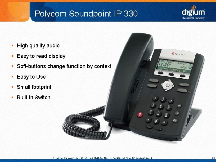 Polycom Soundpoint IP 330 § High quality audio § Easy to read display §