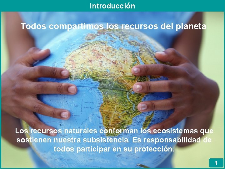 Introducción Todos compartimos los recursos del planeta Los recursos naturales conforman los ecosistemas que