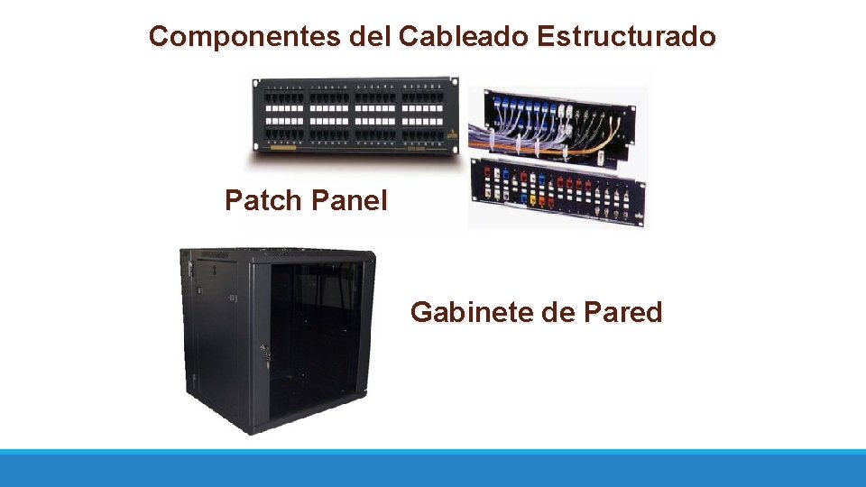 Componentes del Cableado Estructurado Patch Panel Gabinete de Pared 