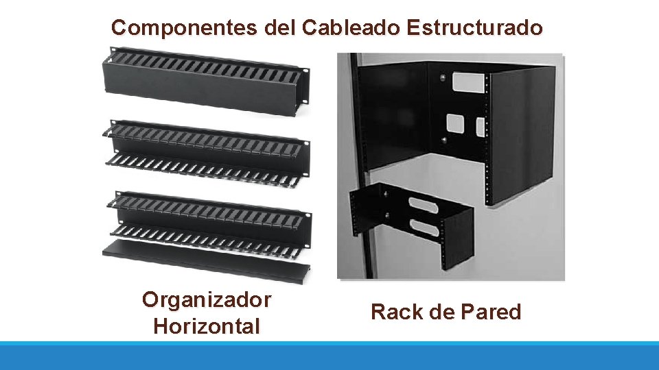 Componentes del Cableado Estructurado Organizador Horizontal Rack de Pared 