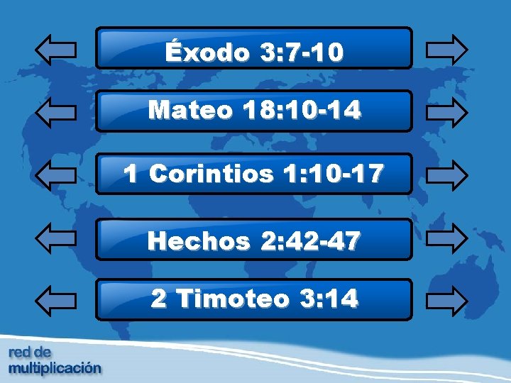 Éxodo 3: 7 -10 Mateo 18: 10 -14 1 Corintios 1: 10 -17 Hechos