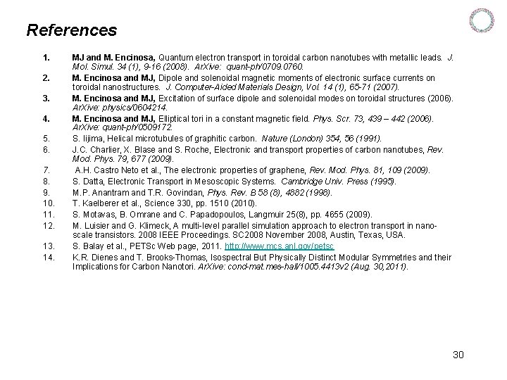 References 1. 2. 3. 4. 5. 6. 7. 8. 9. 10. 11. 12. 13.