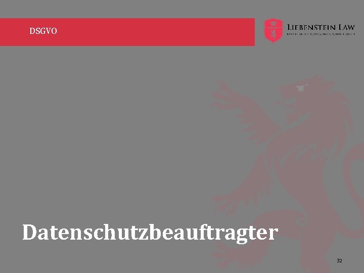 DSGVO Datenschutzbeauftragter 32 