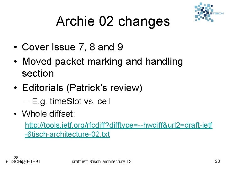 Archie 02 changes • Cover Issue 7, 8 and 9 • Moved packet marking